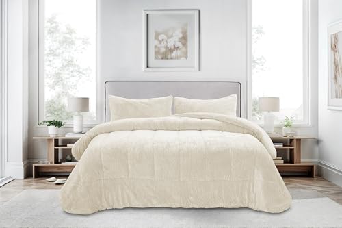 Victorio & Lucchino V&L Edredón Comforter Invierno 700 g/m² – Franela con Reverso de Borrego Ultra Suave y Relleno de Fibra | Cálido, Aterciopelado y Elegante