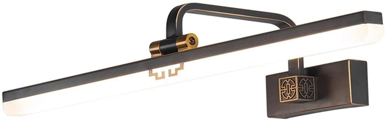 ZTCHSENZT Mirror Light Black Copper LED Mirror Light Bathroom Vanity Light Lighting Fixtures Makeup Mirror Lamp Wall Sconce Dressing Bath Decor Wall Lamp,Wall Light,Black-16w
