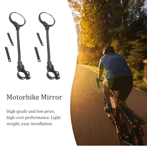 Espejo retrovisor trasero ajustable para manubrio de bicicleta, acrílico convexo 2 piezas miniatura 7