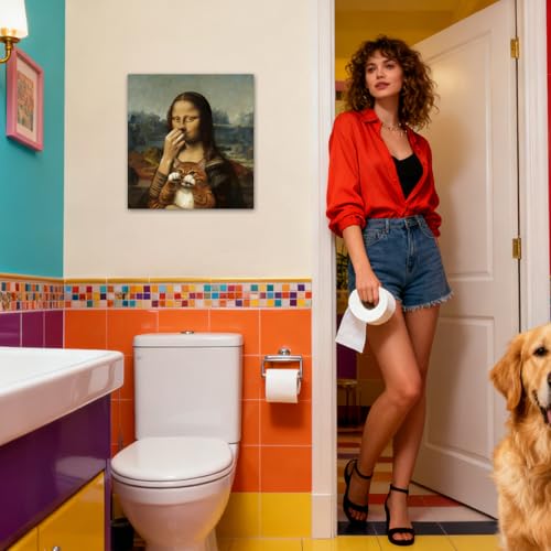 Image murale de salle de bain vintage avec chat mignon pour une ambiance rétro unique