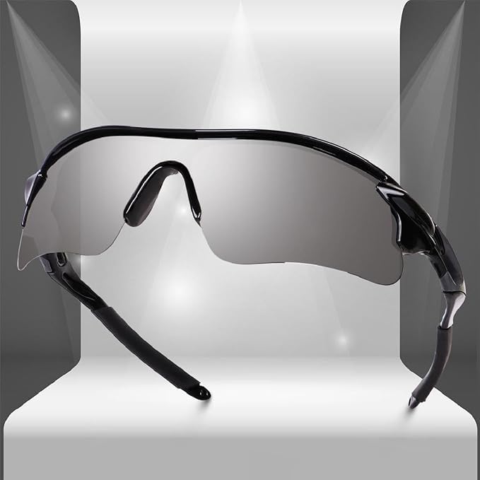 Image of Black Jones Sports Sunglasses for men and women Cycling Mountain Travelling Cricket Trekking Baseball Fishing Cycling Running Golf Motorcycle Tac Glasses UV400