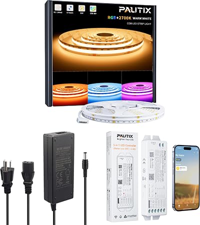 Tira LED RGBW 24V PAUTIX 2700K con controlador WiFi miniatura 1