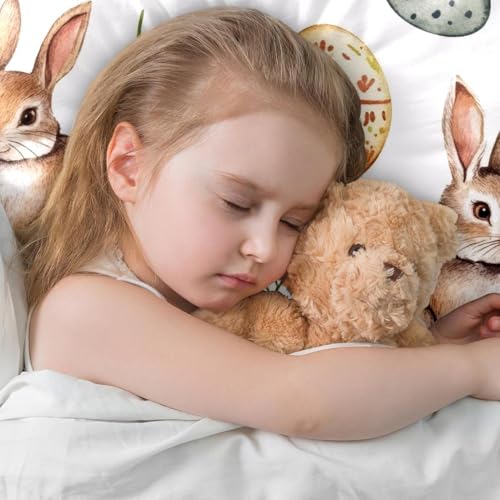 Housse de coussin lapin de Pâques velours haut de gamme double face