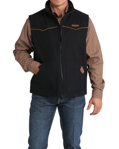 Cinch Mens Black Canvas Vest