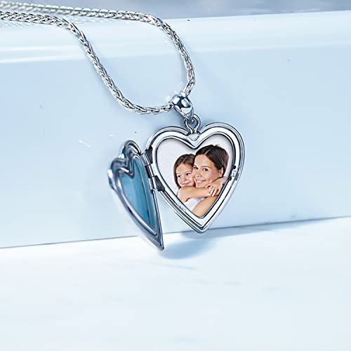 Picturesongold.com Always In My Heart Silver Heart Locket Pendant Necklace - 3/4 Inch X 3/4 Inch - Includes Sterling Silver 18 Inch Chain (Locket Only) #TOP4