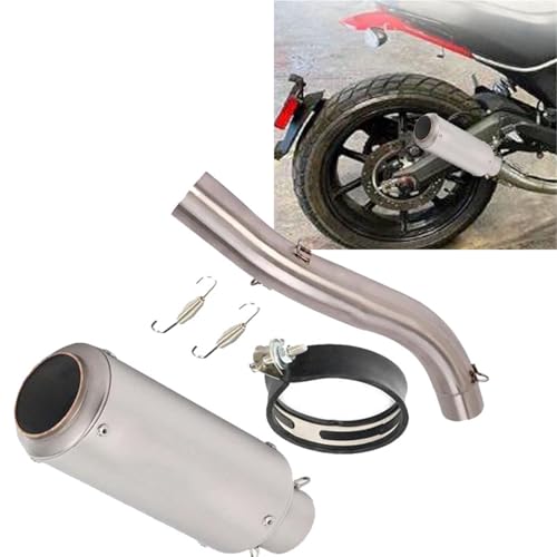 Accessoires d'échappement Silencieux D'échappement Moto Slip-On Pour DUCATI SCRAMBLER URBAN ENDURO 800 2015 2016 2017 2018 2019 2020(Chrome)