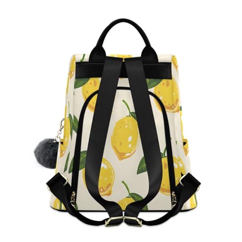 Image of ALAZA Yellow Lemon Trips Hiking Camping Rucksack Pack for Women