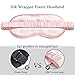 Silique Natural Silk Eye Mask, 100% Mulberry Silk Sleep Mask For Women, Sleeping Eye Mask, Champagne Eye Mask Silk, Silk Sleeping Mask Adjustable, Anti-aging Eye Mask Silk, Silk Sleep Eye Mask