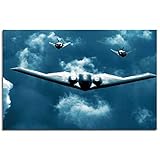 Didikuang Military Aircraft B-2 Spirit Bomber Poster F-117 Nighthawk Stealth Canvas Prints Wall Art...