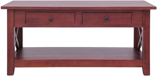 Miniatura 5 de Coffee Table Brown 39.4x21.7 x18.1 Solid Mahogany Wood Living Room Center Table End Tables Living Tables Mesa De Centro para Sala for Dining Room