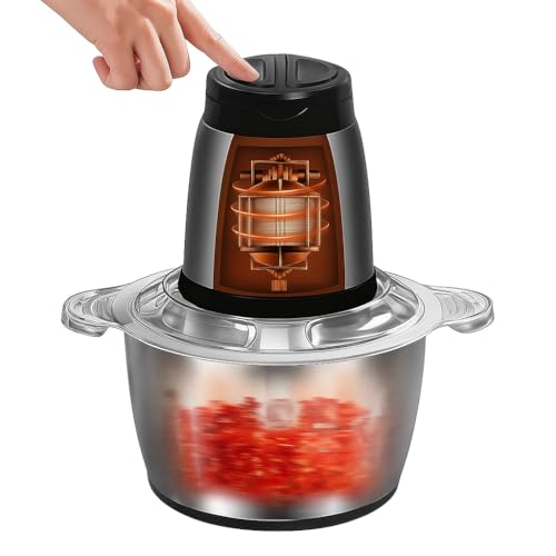 Tritacarne Elettrico In Acciaio Inox 250W con 2 Livelli di Velocità e 2L Rimovibile Ciotola | MULTIMINCER-image