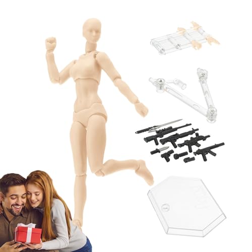 Figuras de acción conjuntas móviles, dibujo de figuras de acción | Figuras de acción realistas con articulación móvil | Modelo de figura pequeña con base para fotografía, decoración del hogar, pintura
