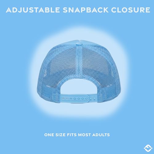 Image of Funky Junque Foam Trucker Hat, Trucker Hats for Women & Men - Blank Adjustable Snapback Mesh Back Baseball Cap