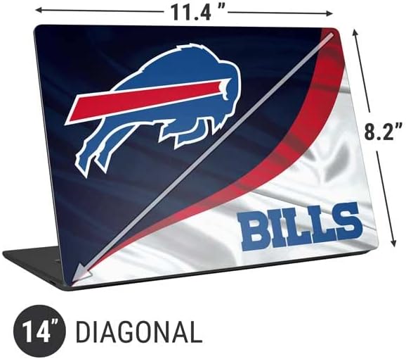 Skinit Laptop Decal Skin Compatible with Universal Laptop 14in (11.4 x 8.2in) - Officially Licensed NFL Buffalo Bills Design