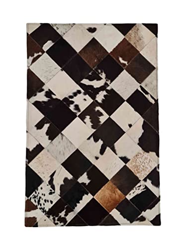 Alfombra de piel de vaca Natural Premium | Patchwork Style | Area Rug Living Room |...