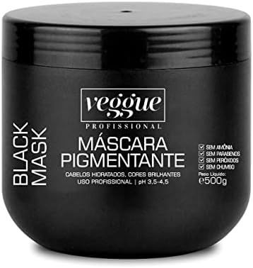 Mascara Matizadora Tonalizante Preta, Black Mask Veggue 500ml