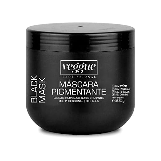 Mascara Matizadora Tonalizante Preta, Black Mask Veggue 500ml