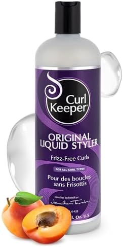 Original Curl Keeper Anti-Frizz Curl Defining Hair Styler (33.8 oz) - Lightweight Curl Definer Liquid Gel for All Weather Conditions - Wavy & Curly Hair Products for Women (Cream Alternative)