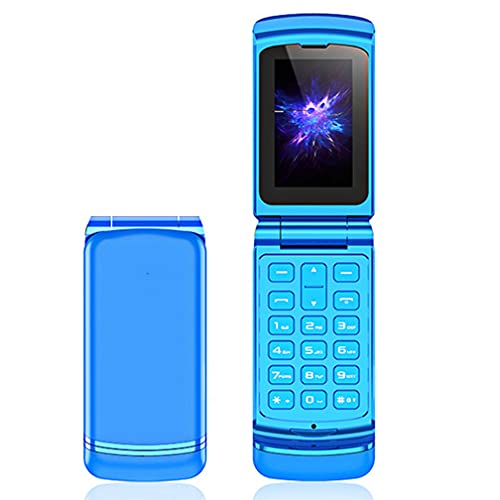 Smallest Mini flip Mobile Phones Telephone Bluetooth dialer Clamshell Unlocked Changer Mobile Cell Phone Blue Without Camera