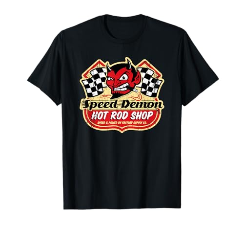 Speed Demon Hot Rod Shop SD002 - gráfico frontal Camiseta