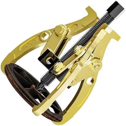 Heavy Duty 3 Jaw & 2 Jaw Gear Puller Tool for Pulley, Bearing, Flywheel Removal - 16in Size, Carbon Steel, Horizontal/Vertical Use, 14in/8T Capacity