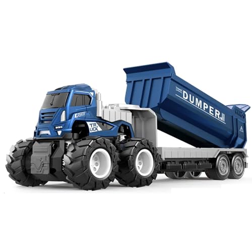 DEUSON ECOM Truck Toys Dumper Toy for Kids Diecast Metal Head Friction Power Construction Toy