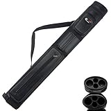 GSE Games & Sports Expert 2x2 Deluxe Hard Billiard Pool Cue Stick Carrying Case (Several Colors Available) (Oval - Black)