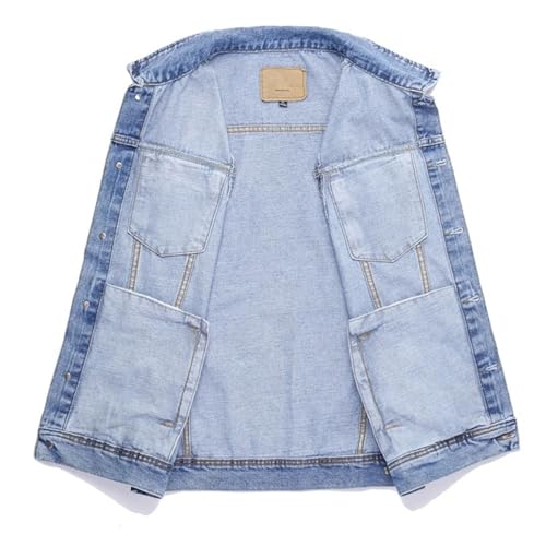 Men's Denim Vests Fashion Turn-Down Collar Cotton Jean Sleeveless Jackets Retro Streetwear Party Waistcoats4