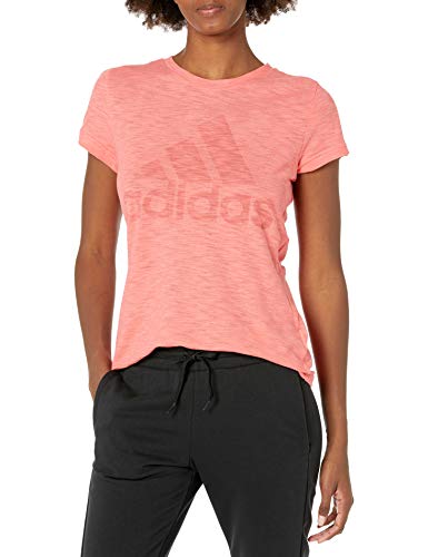 adidas womens Must Haves Winners Tee Semi Red Melange Medium