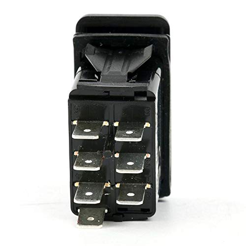 Amarine Made 12V 20A Rocker Switch Waterproof On-Off-On 2 Position Switch Boat Marine Dpdt 7 Pin With 2 Led Lights (Blue) #TOP5