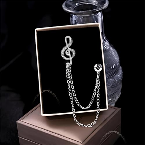 Image of 2PCS Crystal Hanging Chain Brooch Suit Pin for Men Women Vintage Crown Cross Star Diamond Broochs Gold and Silver Wedding Brooch for Clothes Dress Hats Bags Accessory