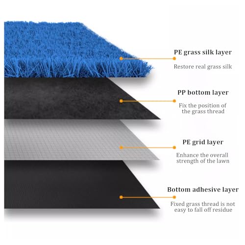 Tappeto in erba artificiale spesso 30 mm, tappeto erboso sintetico per esterni, patio, balcone, giardino, aree gioco, 100 x 800 cm, resistente ai raggi UV, facile da pulire, non sbiadisce