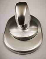 Kit Limitatore Per Porte Blindate Securemme - Finitura Alluminio Argento, Con Pomello Mezzaluna E Rosetta