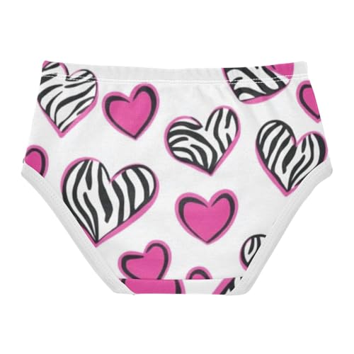 Girls' Sport Panties Comfort Color for Young Girls animal Print Heart2