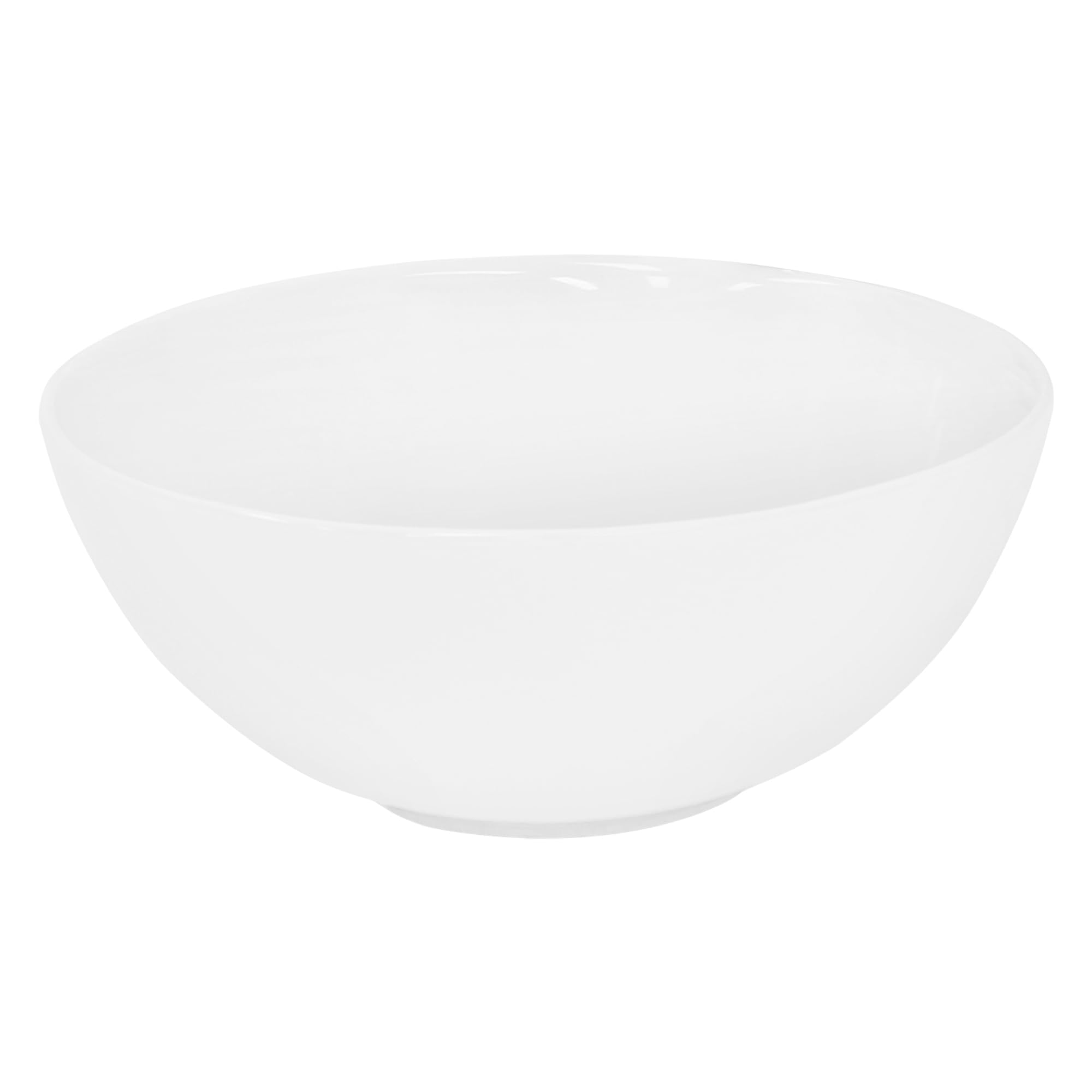 ECD Germany Lavabo Cerámico Ovalado con Agujero Conexión Estandar - Blanco - Lavamanos sobre Encimera - 320 x 320 x 135 mm - Diseño Moderno - Fregadero sin Juego de Desagüe - Realza Cada Baño o Aseo