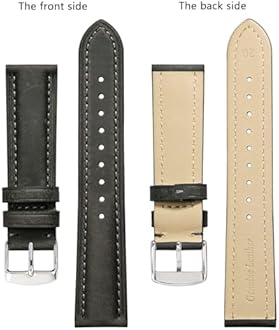BISONSTRAP Watch Strap, Vintage Leather Replacement Bracelet, Band Width-14mm 15mm 16mm 17mm 18mm 19mm 20mm 21mm 22mm 23mm 24mm