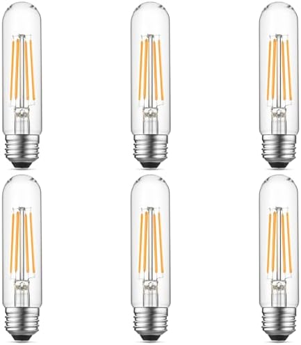 5" T10 Tubular LED Light Bulb, 60W Eq, Dimmable, Warm White 2700K, 6-Pack