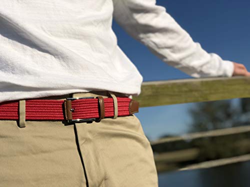 Torino 65509 Italian Mini Strand Woven Stretch Belt Black 35MM4