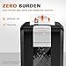 Bonsaii 12 Sheet Crosscut Paper Shredder, 60 Mins P-4 Level Ultra Quiet Home Office Heavy Duty Shredder, 4.2 Gallons Shredder for Documents/Mails/CDs/Credit Cards, with 4 Casters (3S16)
