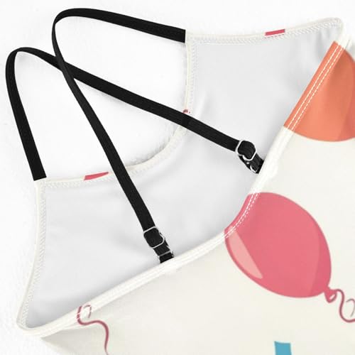 ZZKKO Colorful Balloon Girls Swimsuit One Piece Bathing Suit for Baby Girls' Swimwear 3-10T4