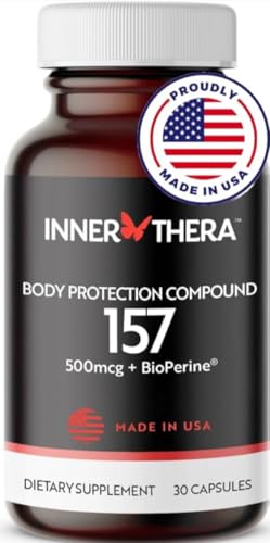INNERTHERA Extra-Strength BP-C 157 Peptide Capsules Supplement 500 mcg (Proudly USA Made), Tissue Health, Muscle Health, Workout Recovery, Gut Health - Non-GMO, Gluten-Free, 30 Count