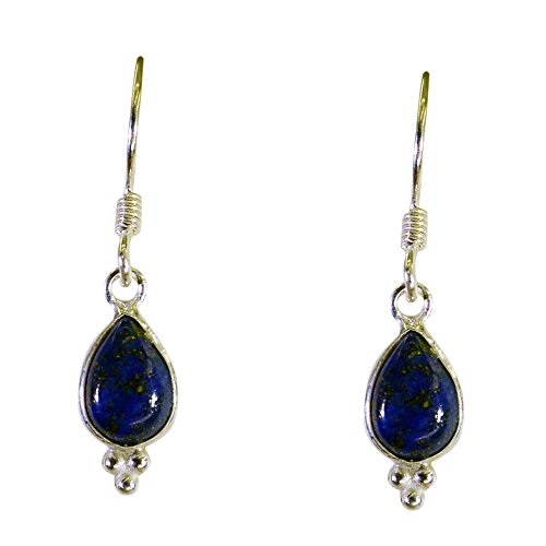 Pendientes de lapislázuli natural un regalo inolvidable de plata de ley para mujer 2