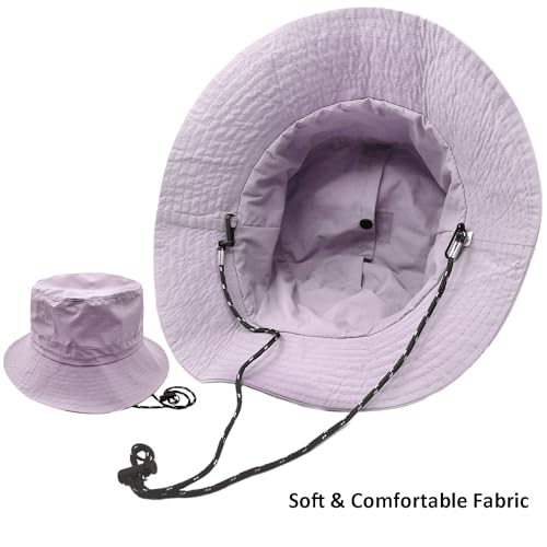 Image of woogwin Waterproof Bucket Rain Hat with Chin Strap Quick Dry Packable Boonie Sun Hat Safari Hat UV Protection