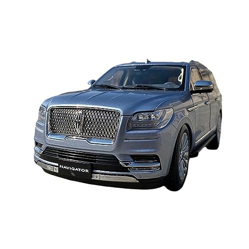 1 18 for Lincoln Navigator Blue Static Alloy Diecast Car Model Souvenir Collection Car Interior Ornaments Non-Remote App Controlled Toys