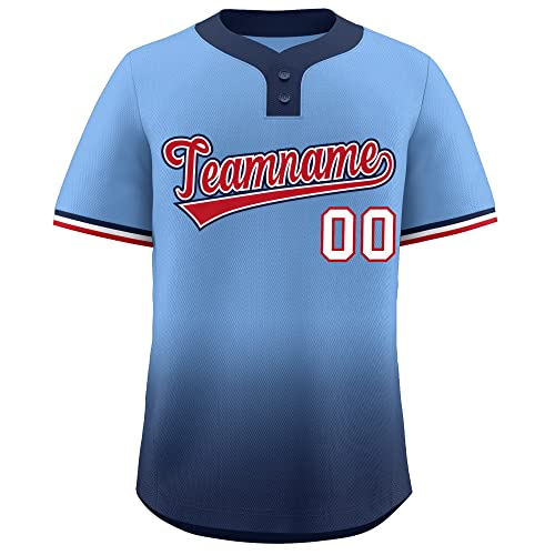 KXK Customize Men Women Youth Gradient Baseball Jersey Button Down Hip Hop Shirts Personalized Stitched Name Number Logo miniatura 1