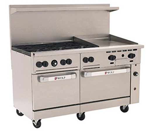 Wolf C60SS-6B24G 60" Challenger XL Restaurant Gas Range w/ 24" Griddle