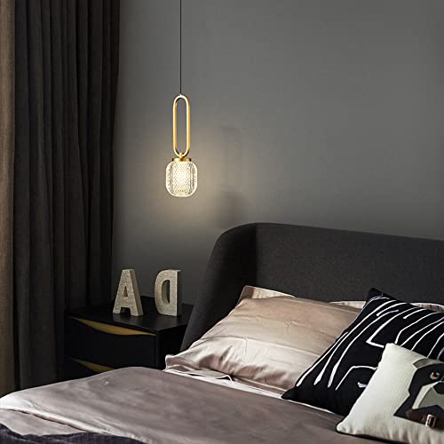 Lampe à suspension de chevet pour libérer l'espace de nuit
