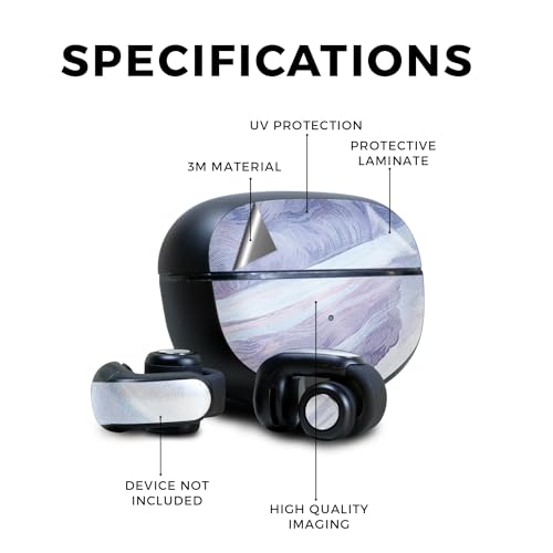 Image of Glossy Glitter Skin Compatible with Bose Ultra Open Earbuds - Whirlwind - Premium 3M Vinyl Protective Wrap Decal Cover - Easy to Apply | Crafted in The USA by MightySkins