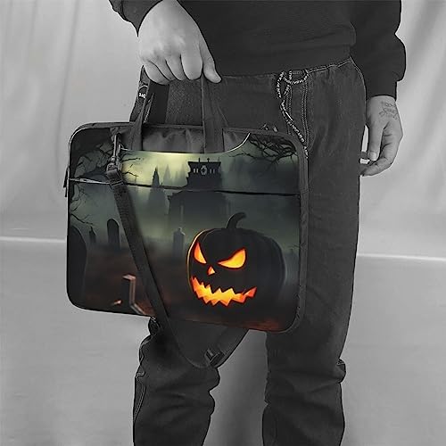 Bolso Tote para Laptop Unisex Halloween Horror Negro miniatura 6