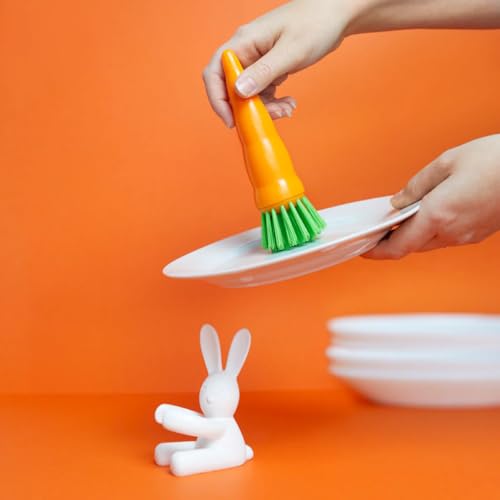 Miniatura 2 de Balvi Cepillo Lavaplatos Bunny Cepillo En Forma De Zanahoria Y Soporte En Forma De Conejo Para Platos
